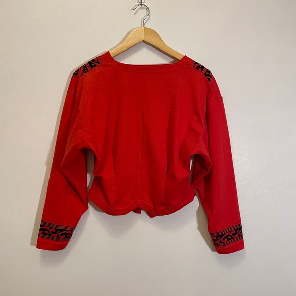 Size M Red Vintage Sweater Cardigan Circus Tamer Style - Picture 4 of 15